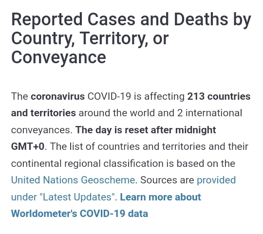 Coronavirus Update.. Live